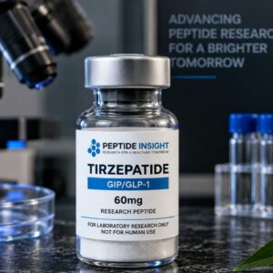 Tirzepatide GIP/GLP-1 research peptide 60mg laboratory vial
