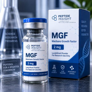MGF peptide vial by Peptide Insight