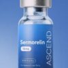 Sermorelin Research Peptide vial on laboratory background