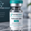 Follistatin 344 1mg vial with teal cap and Peptide Insight branding