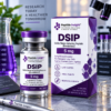 DSIP 5mg vial with purple cap and matching purple-and-white packaging.