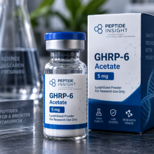 GHRP-6 Acetate peptide vial by Peptide Insight