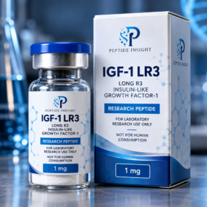 IGF-1 LR3 research peptide vial by Peptide Insight