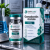 Gonadorelin Acetate 5mg vial with teal cap and matching product packaging.
