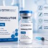 Semaglutide research peptide vial and packaging for laboratory research