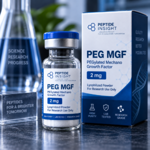 PEG MGF peptide vial by Peptide Insight